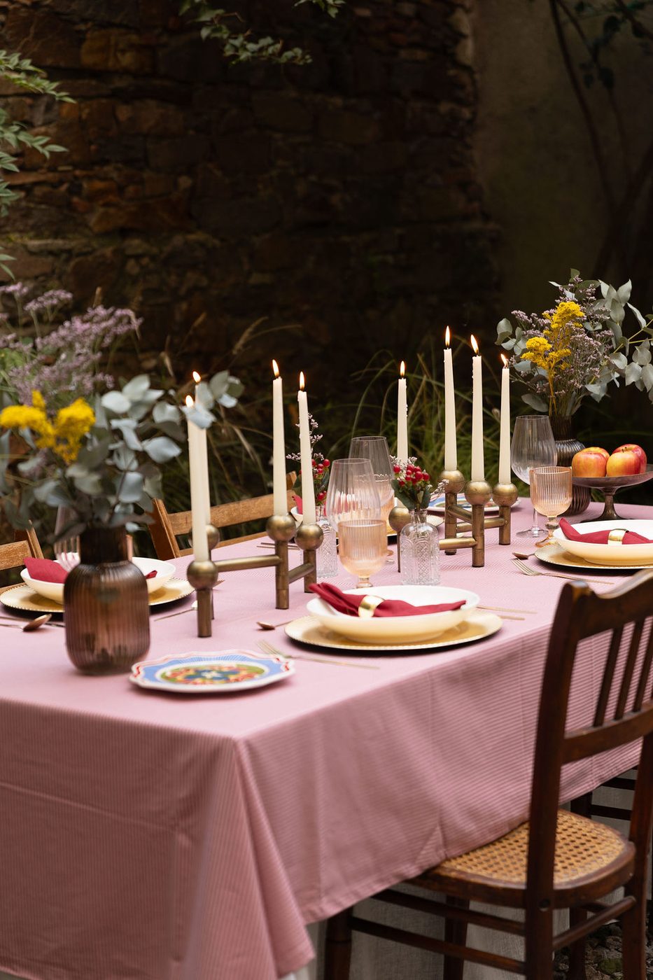 Colección Rosé: mesa completa para alquilar